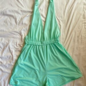 Mint Green Halter Romper